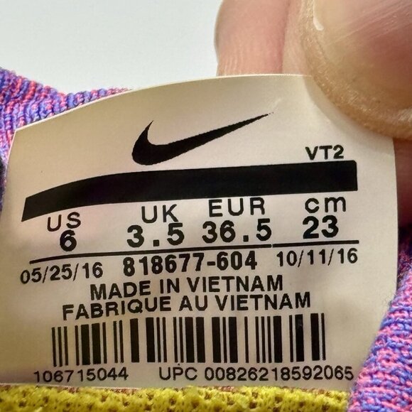 Nike LunarEpic Flyknit Womens 6 Purple Lightweight Running Gym Shoes - Picture 15 of 15